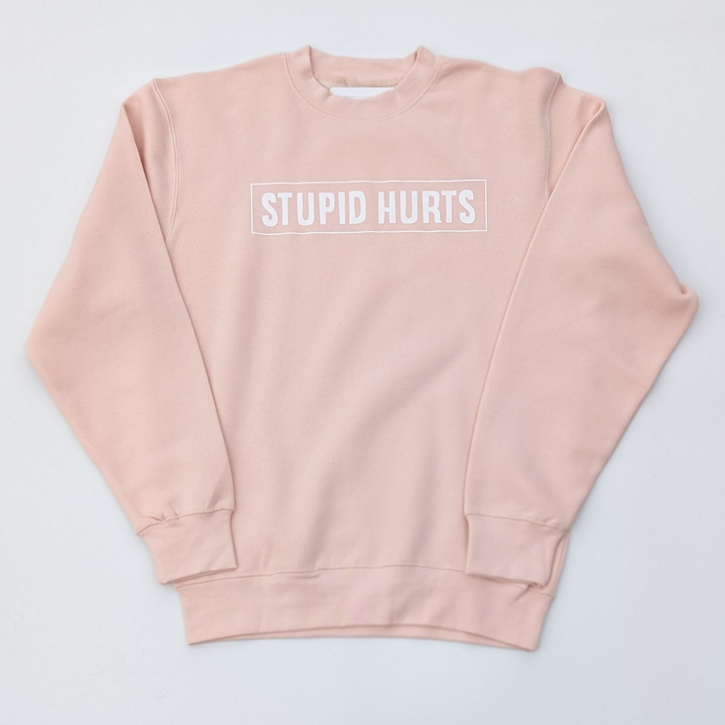 Stupid Hurts pink and white sweat shirt